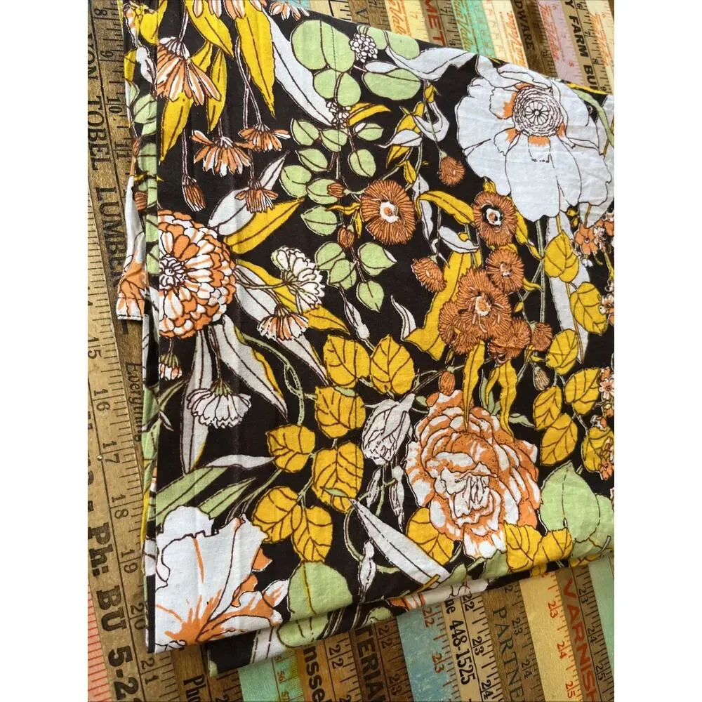 Urban Outfitters Mila Queen Flat Sheet Garden Fairy Y2K Boho Earthy Floral Anthr
